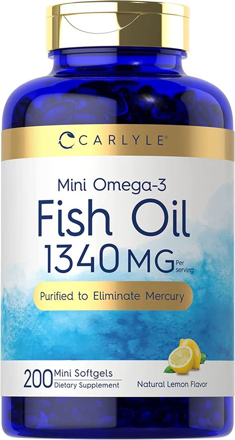 Mini Fish Oil Softgels Mg Omega Pearls By Carlyle