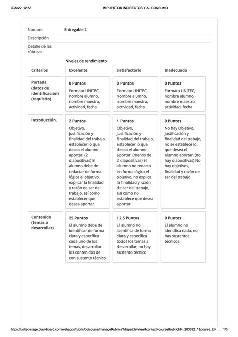 Rúbrica entregable 2 MATERIA DE REPASO Análisis de datos Studocu