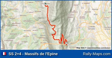 Mapa Harmonogram Profil Elewacji Os Massifs De L Epine