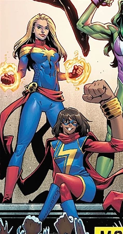 Carol Danvers And Kamala Khan Captain Marvel And Ms Marvel Captain