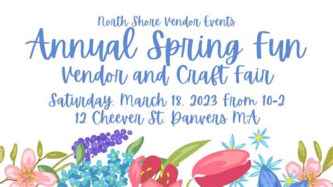 Mar Annual Spring Fun Vendor And Craft Fair Danvers Ma Patch