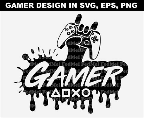 Gamer Design In Svg Png Eps Formats Etsy