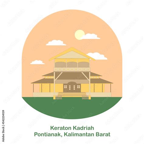 Illustration Of Landmark Kota Pontianak Keraton Kadariah Melayu