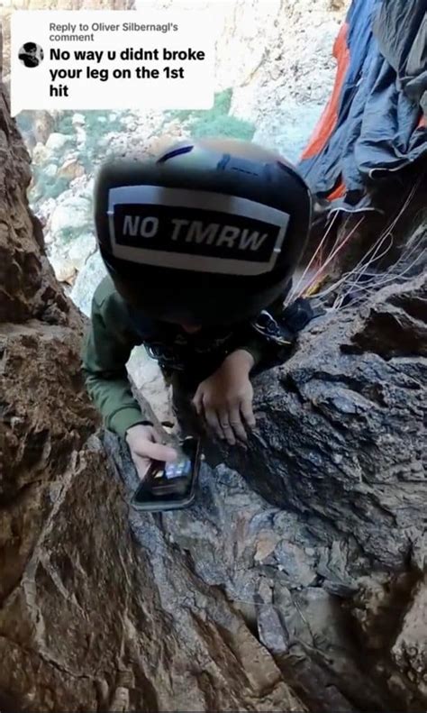 Man’s parachute rips as he falls towards cliff in near-death experience ...