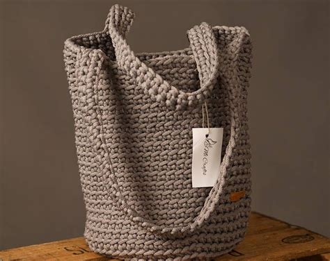 Gehäkelte Tasche Handgemachte Tautasche Strickhandtasche Etsy