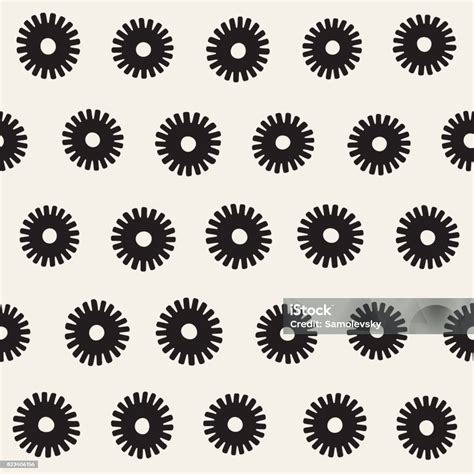 Vector Seamless Sunburst Shapes Freehand Pattern Abstract Background ...