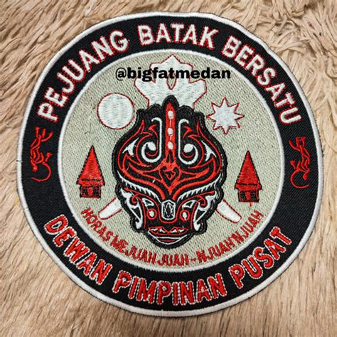 Jual Patch Logo Bordir Logo Emblem Pejuang Batak Bersatu Pbb Uk