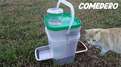 Dispensador De Comida Y Agua Casero Para Mascotas Comedero Autom Tico