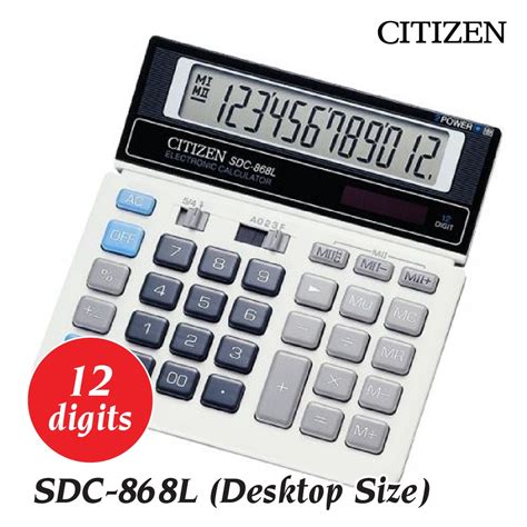 Citizen SDC 868L Calculator Original 12 Digit Desktop Calculator