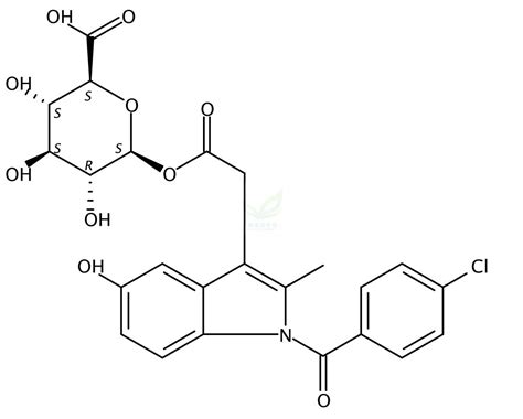 2S 3S 4S 5R 6S 6 2 1 4 氯苯甲酰基 5 羟基 2 甲基 1H 吲哚 3 基 乙酰氧基 3 4 5 三羟基四氢 2H