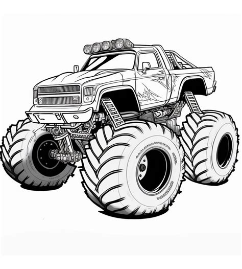 10 Monster Truck Coloring Pages Monster Truck Printables Monster