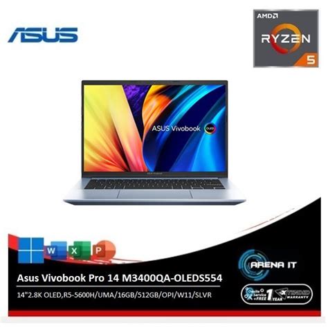 Jual ASUS Vivobook Pro 14 OLED M3400QA OLEDS554 Solar Silver AMD