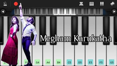 Megham Karukatha Thiruchitrambalam Piano Cover With NOTES Mobile