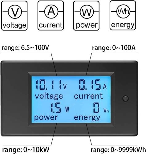 KETOTEK Ammeter Shunt Voltage Meter Power Tester Energy Meter Digital