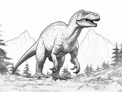 Carnotaurus Coloring Adventure Coloring Page