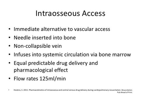 Intraosseous Access and the Emergency Nurse