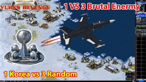 Yuris Revenge Cncnet Lake Blizen Map 1 Vs 3 Brutal Enermy Korea Vs Random Superweapon Youtube