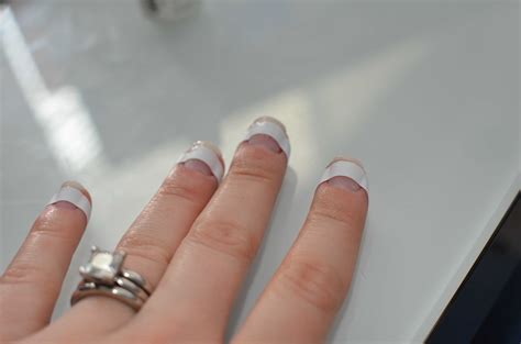 Diy French Tip Gel Shellac Nails Thesimplehaus