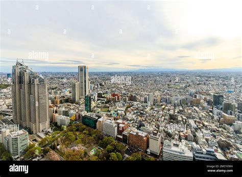 View from Tokyo Metropolitan Building North Tower observation deck of ...