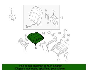 Zx G Nissan Cushion Assy Front Seat Genuine Oem