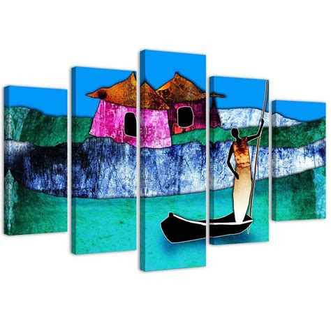 5 Piece Canvas Print, African Landscape | wall-art.com