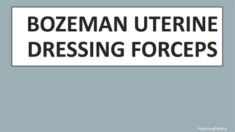 Bozeman Uterine Dressing Forceps Obs Gyane Instruments OSPE