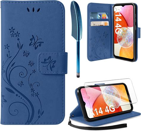 AROYI Coque Compatible Avec Samsung Galaxy A14 4G 5G Retro Design PU