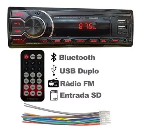 Radio Automotivo Sem Toca Cd Mp Player Bluetooth First Usb