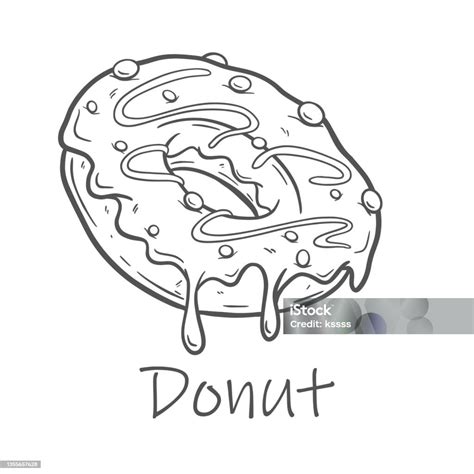 Hand Drawn Vector Illustration Tasty Donuts Sketch Sweet Desserts Stock Illustration Download