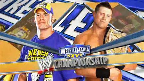 The Miz Vs John Cena Wwe Championship Wrestlemania 27 Vidéo Dailymotion