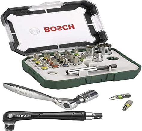 Bosch 26tlg Schrauberbit und Ratschen Set Extra harte Qualität mit