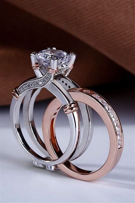 15 Pretty Rose Gold Rings Ideas For Wedding Trending Engagement