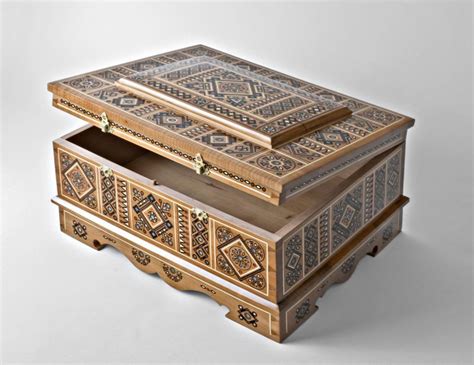 Buy Royal Handmade Jewelry Box Inlaid With Metal Beads And Wood 199967