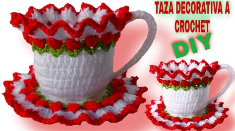 Taza Decorativa Tejida A Crochet Tutor Al Youtube