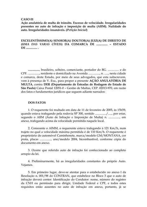 A O Anulat Ria De Multa De Tr Nsito Pdf