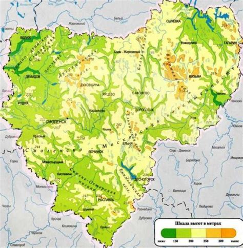 Физическая карта московской области реки