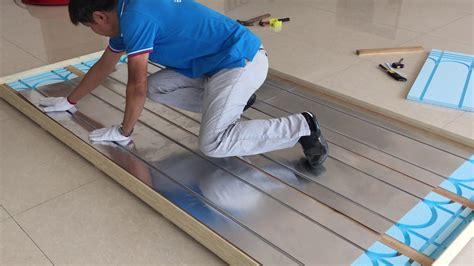 Installation Of Under Floor Heating For Solid Wood Floor Youtube