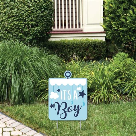 Big Dot Of Happiness It S A Boy Outdoor Lawn Sign Blue Baby Shower