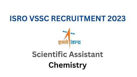 Isro Vssc Recruitment Scientific Assistant Chemistry Youtube