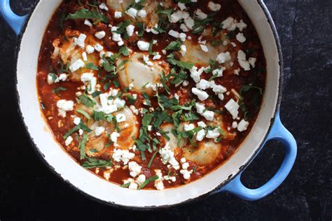 Shakshuka North AfricanStyle Poached Eggs In Spicy Tomato Sauce