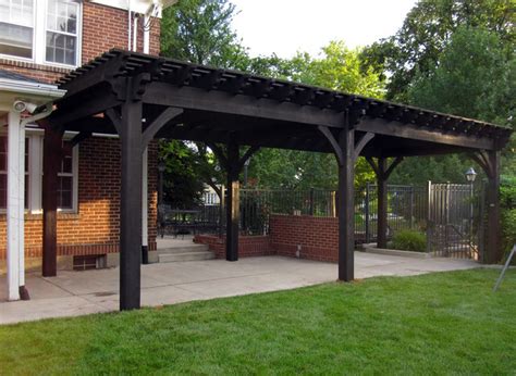 Backyard Shade With Over Size Timber Frame Diy Pergola Kit Midcentury