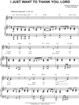 "I Just Want to Thank You Lord" Sheet Music - 1 Arrangement Available Instantly - Musicnotes