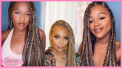 Eva Marcille Inspired Blonde Braids For Deeper Skin Tones Youtube