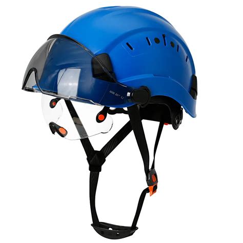 CE Construction Safety Helmet With Visor Built In Goggles For Engineer