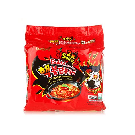 Samyang Buldak Hot Chicken Flavour Ramen 2x Spicy 5 X 140g Spinneys Uae