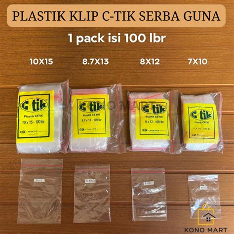 Jual Plastik Klip Bening Zip Ctik Serbaguna Zip Lock Zipper Cetik Ctik