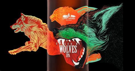 Raised By Wolves Wild Ipa Beer Label Design Craft Beer Label Design