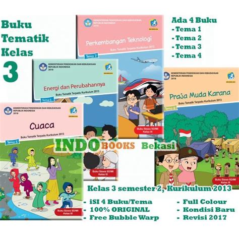 Jual Paket Buku Tematik Kelas 3 Sd Semester 2 Tema 5678 Revisi 2018