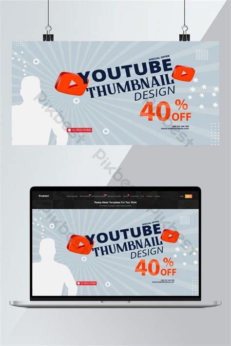 Creative Shopping Offer Youtube Thumbnail Template Design Eps Free