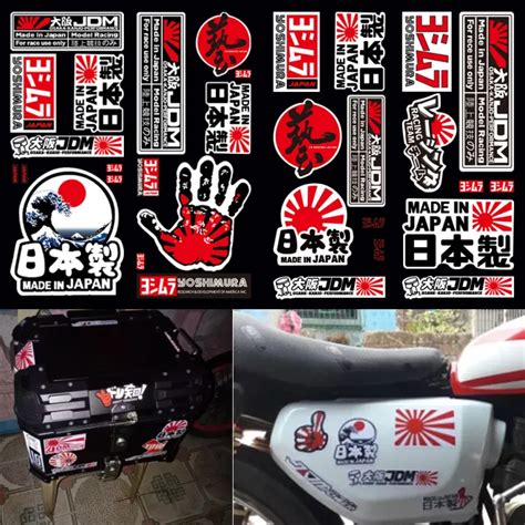 Jdm Reflective Motorcycle Stickers Vinyl Waterproof Scratch Stickers